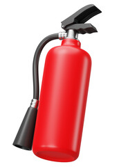 Obraz premium PNG 3D fire extinguisher, element illustration, transparent background