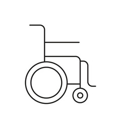 Medical Wheelchair Editable Stroke Outline Icon, Disability Mobility Wheelchair Editable Outline Vector Icon..eps