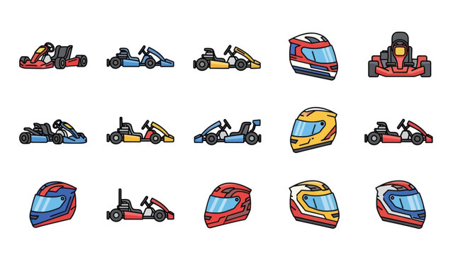Go Kart Collection: Vehicles and Helmets