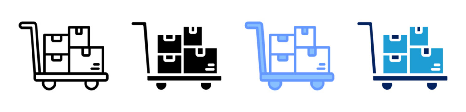 freight icon set multiple style collection