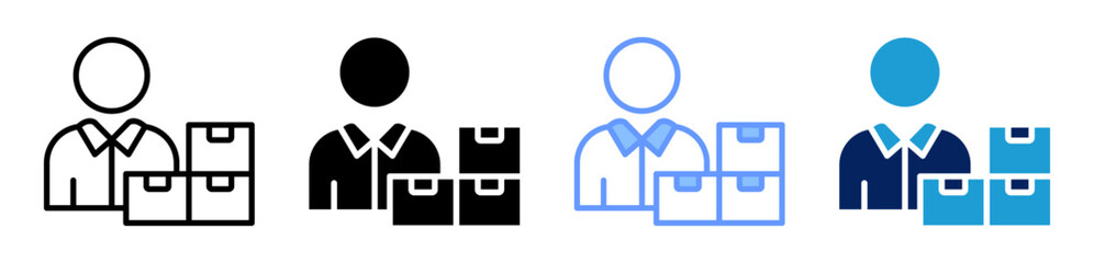 Obraz premium supplier icon set multiple style collection