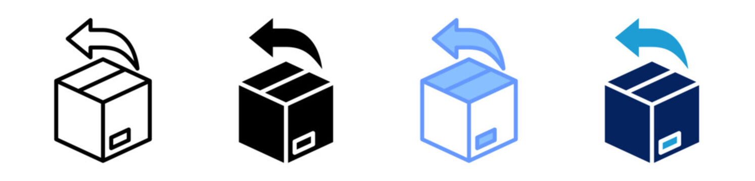 return icon set multiple style collection