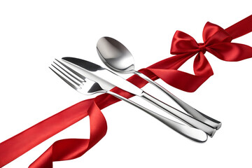 Elegant Silverware Set for Valentine&rsquo;s Day Romantic Table Setting