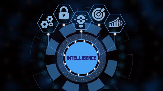 Artificial intelligence icon and smart technology concept with digital brain neural network and machine learning automation for business innovation.