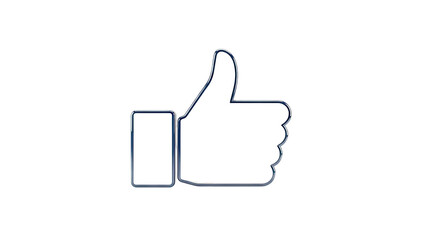 3D Blue Thumbs Up Icon