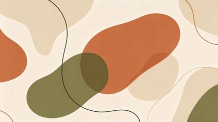 Minimalist abstract illustration with smooth flowing forms and balanced negative space. Perfect for modern interior wall decor, art prints, posters, branding visuals, and creative digital projects 