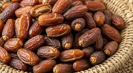 Dates in a Wicker Basket