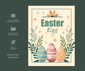 Beautifully decorated easter eggs with spring floral elements for festive celebrations