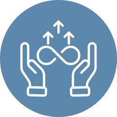 Obraz premium All inclusive icon for gross domestic product (GDP), business, website, application, printing, document, poster design, etc