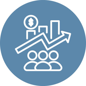 Per capita icon for gross domestic product (GDP), business, website, application, printing, document, poster design, etc