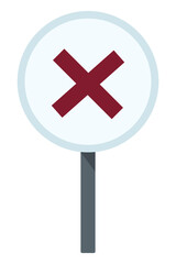 Obraz premium PNG A cross symbol on white circle graphic illustration sticker, transparent background