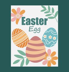 Vibrant easter eggs adorned with charming patterns and delicate spring flowers