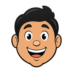 Obraz premium A bright, cheerful smiling face radiates happiness, warmth, and positivity, with sparkling eyes and a friendly expression that instantly lifts the mood of anyone who sees it. 