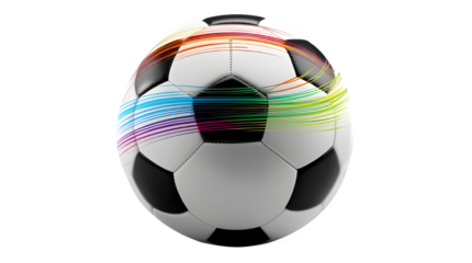 Dynamic Colorful Soccer Ball Tournament Design PNG