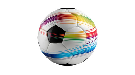 Obraz premium Dynamic Colorful Soccer Ball Tournament Design PNG