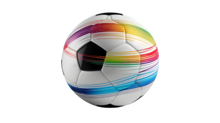 Dynamic Colorful Soccer Ball Tournament Design PNG