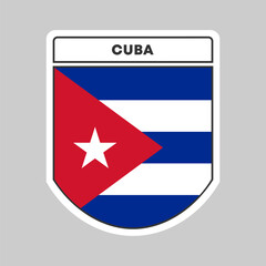 Obraz premium National flag of Cuba illustration design