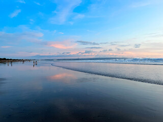 Obraz premium Sunset view of Balikuta beach, Indoesia 2023 Mar.21