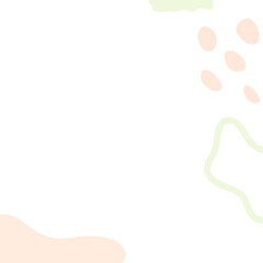 Abstract orange memphis png border frame, transparent background