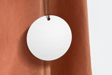 Label tag png mockup, transparent design