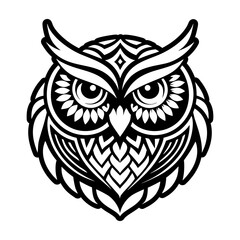Fototapeta premium Glyph Style Owl Bird Icon
