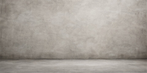 Empty dark gray grunge room with a blank textured concrete wall and floor featuring a vintage rough cement architecture backdrop © fart and poop