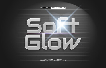 Soft Glow Editable Text Effect &ndash; Smooth Luminous Typography for Logo, Poster, and Title