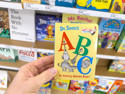 Dr Seuss ABC Alphabet Kids Book Held In Store Aisle