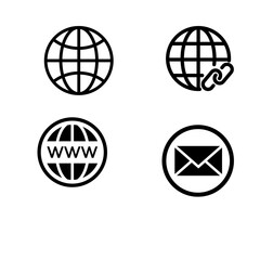 globe icon set