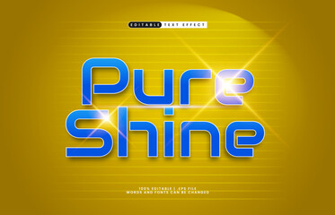 Pure Shine Editable Text Effect &ndash; Smooth Luminous Typography for Logo, Poster, and Title