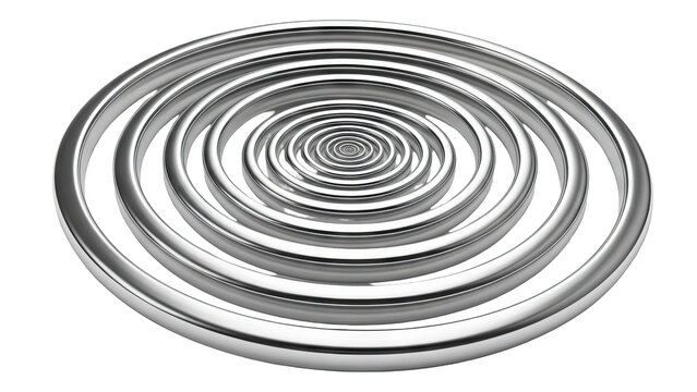 Concentric Silver Rings - Powered by Adobe