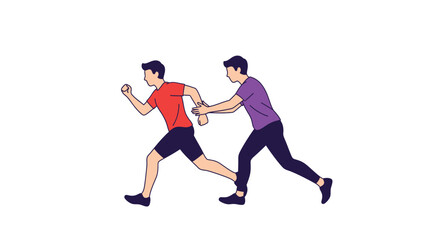 Relay Race: Passing the Baton, Teamwork and Speed
