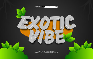 Exotic Vibe Editable Text Effect &ndash; Wild Nature Bold Typography for Logo, Poster, and Title