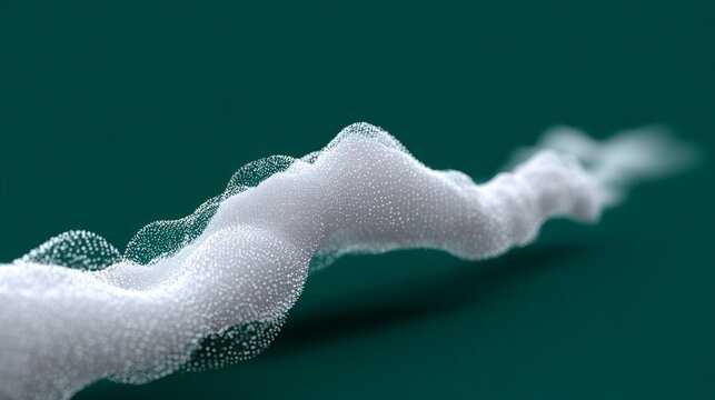 White Foam Wave Structure in 3D Visualization - Powered by Adobe