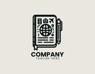 Business planning and productivity tools illustrated as modern black vector logo design