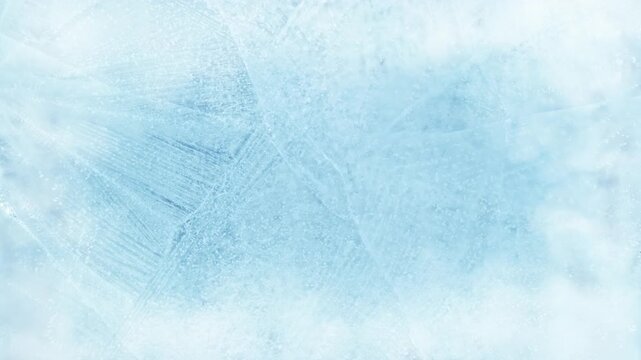 Super Slow Motion Shot of Ice Background and Gently Flowing Cold Smoke at 1000fps.