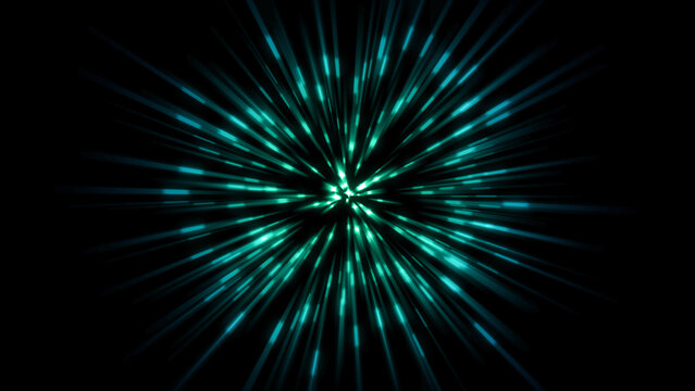 Abstract blue glowing radial speed lines zoom effect background