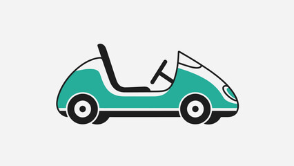 Naklejka premium Retro Teal Toy Car Icon