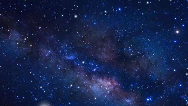 Starry night sky against the background of outer space. Night starry sky. Full moon in dark night sky with ominous foreboding cloud
4K 3D seamless loop of shinny optical flare stars particles