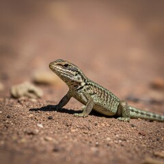 Desert Dweller - A Close-Up of a Lizard in its Natural Habitat.
