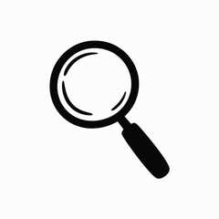Magnifying glass icon on white background