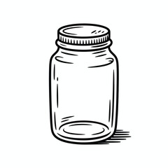 Simple mason jar illustration