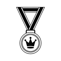 Medal with crown icon symbolizing achievement