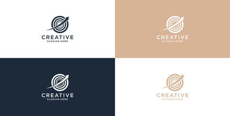 Abstract business up arrow logo icon. Vector design template.