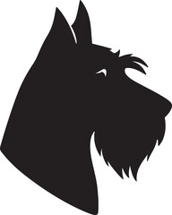 A silhouette of a dog in mid leap displaying energetic movement