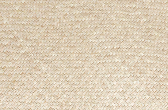 Reed weaving mat texture background with vintage style.