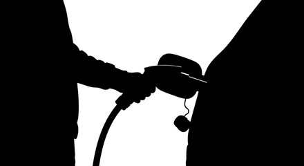 Silhouette of person checking blood pressure on another medical concept health checkup hypertension test