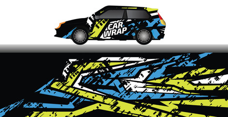 Sports car decal wrap design, car wrap background, racing wrap design,  abstract car decal design