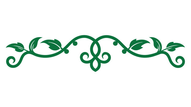 Elegant green vine border
