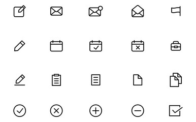 ホームページ、UI、ユーザーインターフェイスの編集可能なビジネスラインアイコン4
